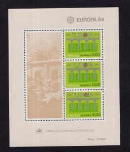 Portugal Madeira   #94a   MNH 1984  sheet  Europa  bridge