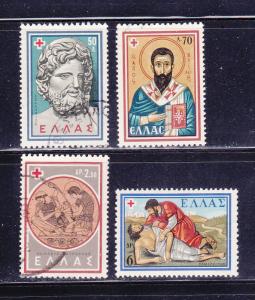 Greece 658-660, 663 U Red Cross