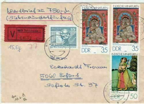 Germany  DDR schonheide  wax seals  stamps cover ref r20067