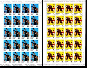 ZAIRE Sc #1005-1012, 1981, Norman Rockwell , 8 Sheets of 20, MNH Full Margins