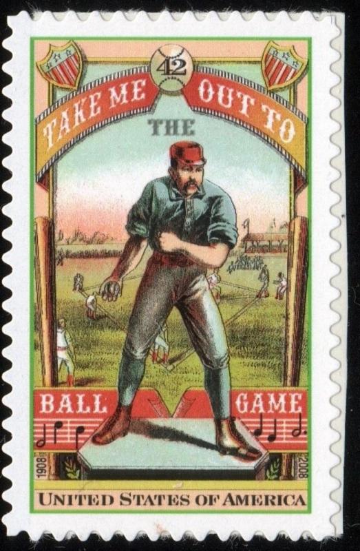 SC#4341 42¢ Take me out to the Ball Game Single (2008) SA