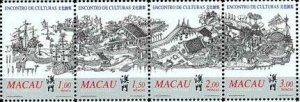 1999 MACAO-PORTAGUL JOINT Cultures STAMP 4V