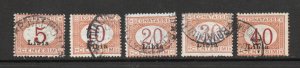 Libya - Sc# J1 - J5 Used          -         Lot 0823195