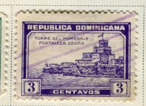 DOMINICA;   1932 early Fort Ozama issue fine used 3c. value