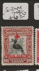 NORTH BORNEO SG244  4C+16C  BIRD RED CROSS     MOG  P0829H