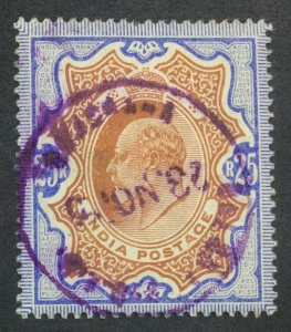 MOMEN: INDIA SG #147 1909 USED LOT #60851