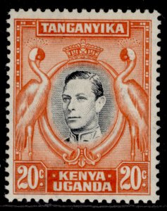 KENYA UGANDA TANGANYIKA GVI SG139b, 20c black & orange, M MINT.