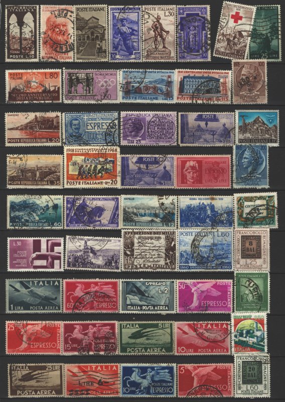 COLLECTION LOT # 52L ITALY 108 STAMPS CLEARANCE