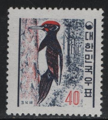 KOREA, 340, MNH, 1961-62, Tristram's Woodpecker