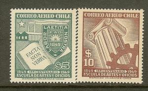 Chile, Scott #'s C127-C128, Centenary of School, MLH