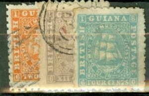 JS: British Guiana 50-4 used CV $89.50; scan shows only a few