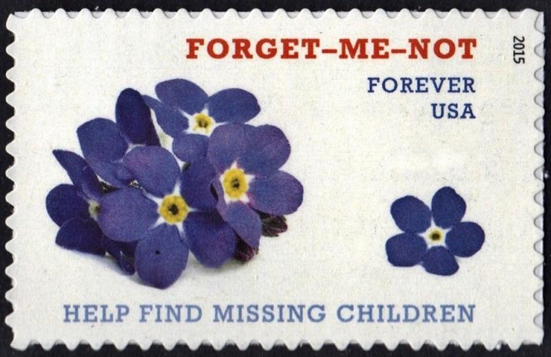 SC#4987 (49¢) Forget-Me-Not: Missing Children Single (2015) SA