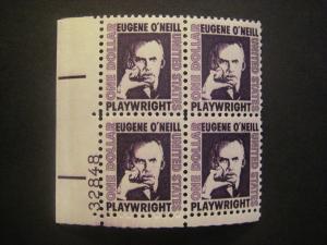 Scott 1294a, $1 Eugene O'Neill, PB4 #32848 LL, MNH Prominent Beauty