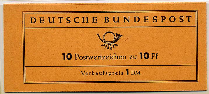 Germany Bund Scott # 708 (10), mint nh, stamp booklet Michel # MH6e