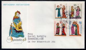 Germany Berlin 9NB70-9NB73 Typed FDC