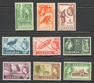 Sarawak Scott 197-203,205-06 MNHDG - 1955-57 Sarawak Culture - SCV $17.80