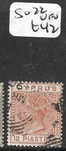 CYPRUS  (P0412B) QV 12PI  SG 22  VFU