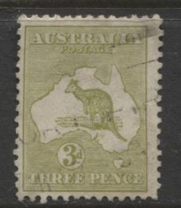Australia - Scott 47 - Kangaroo -1915 - FU - Wmk 10 - Die I - 3d Stamp3