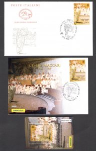 2019 ITALY, First Day Cover + Maximum Postcard + Maccari Philatelic Card, Editio