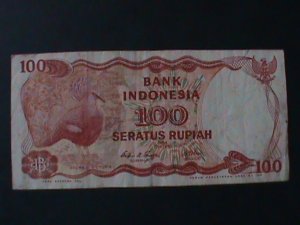 ​INDONESIA-1984-BANK INDONESIA-$100 RUPIAH- CIRCULATED-VF-40 YEARS OLD WE SHIP