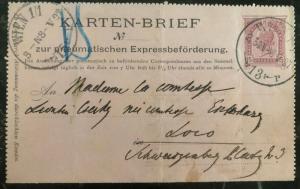 1897 Vienna Austria Pneumatic Mail Postal Stationary Postcard Cover