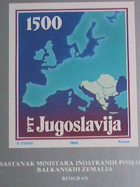 Yugoslavia  Stamp:1988-SC#1886- Foreign Affair Ministers Congress- -mnh-S/S