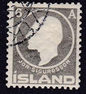 Iceland # 89, Jon Sigurdsson, Used, Third Cat