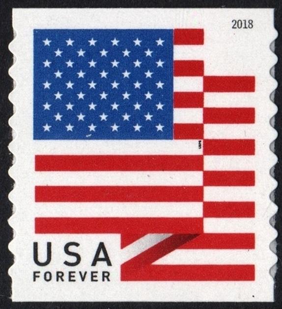 SC#5260 (50¢) U.S. Flag Coil Single: APU (2018) SA