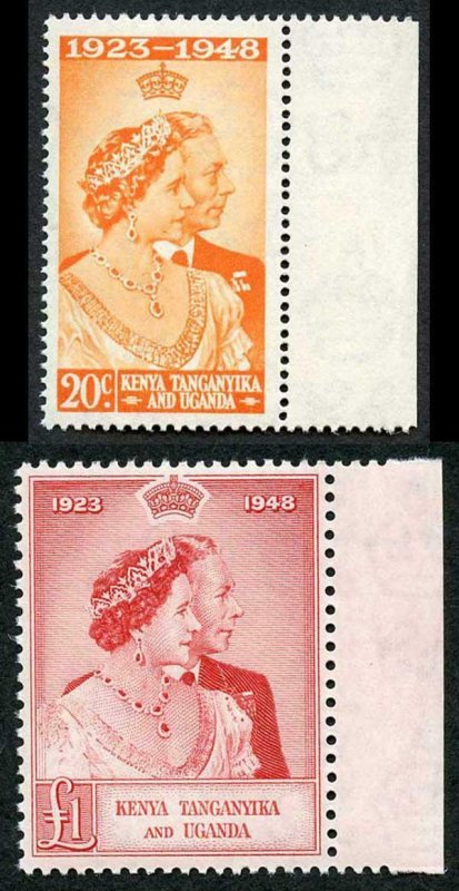 Kenya Tanganyika and Uganda 1948 Royal Silver Wedding SG157/8 U/M (MNH)