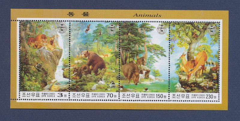 NORTH KOREA - Scott 4309 - MNH S/S - animals, - 2000-  F10