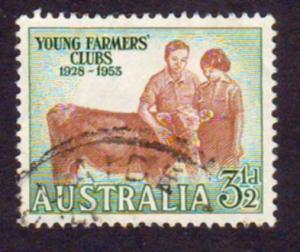 Australia 1953 Sc#262, SG#267 3-1/2d Young Farmers USED.