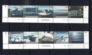 British Antarctic Territory:  2012, Glaciers and Ice Sheets  MNH set