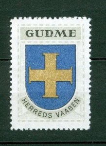 Denmark. Poster Stamp 1940/42. MNH. District Gudme. Coats Of Arms