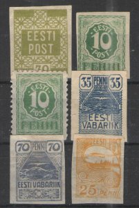 Estonia 1918-20 lot MH VG - Nice lot early mint Estonia