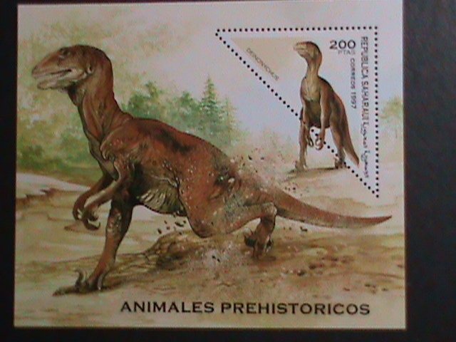 SAHARAUI-1997- PREHISTORY ANIMALS MNH SHEET VF WE SHIP TO WORLD WIDE & COMBINE