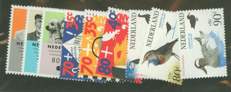 Netherlands #B671-679  Single (Complete Set)