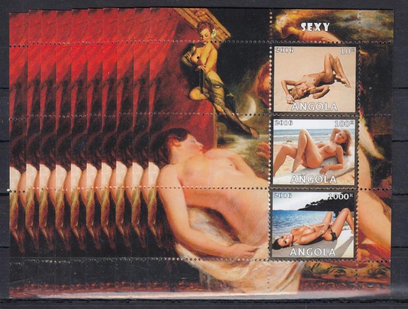 10x Art Painting Nudes Sexy - perf - Privat Local Issue [PL8] not MNH
