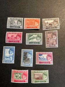 Stamps Malaya-Johore Scott #158-68 hinged