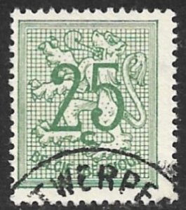 BELGIUM 1951-75 25c Lion Rampant Issue Sc 410 VFU