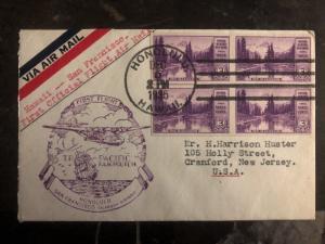 1935 Honolulu Hawaii first flight cover FFC To San Francisco Ca USA FAM 14