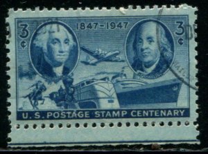 947 US 3c Postage Stamp Centenary, used