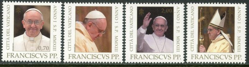 VATICAN Sc#1523-1526 2013 Pope Francis Complete Set OG Mint NH