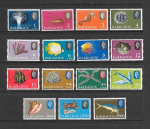 FISH - BARBADOS #267-80B  MNH