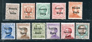 Venezia Giulia - Stamps of Italy overprinted set