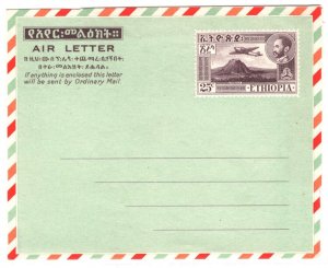 ETHIOPIA Postal Stationery AIR LETTER 25c Unused{samwells-covers}MA126