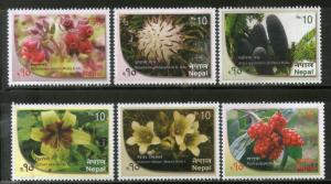 Nepal 2015 Flowers Plants of Nepal Flora Trees 6v MNH # 0303