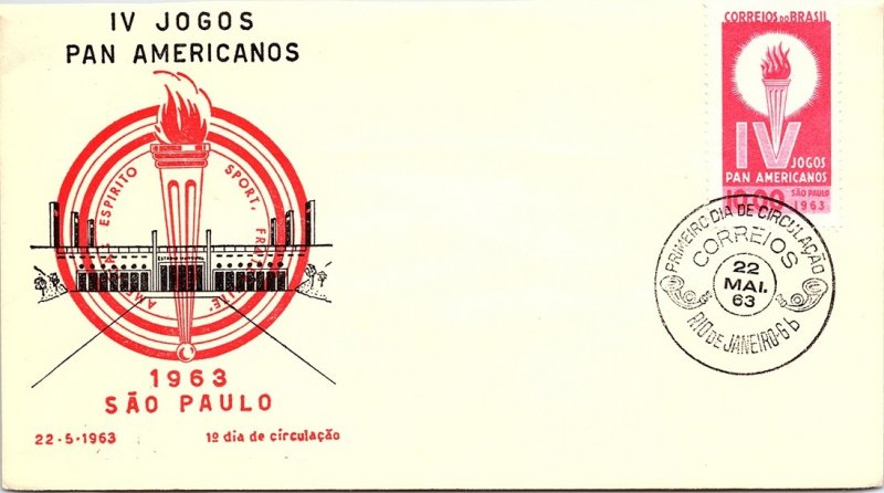 Brazil, Worldwide First Day Cover, Sports