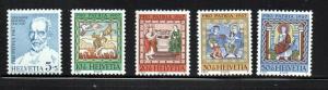 Switzerland Sc B365-9 1967 Pro Patria stamp set mint NH