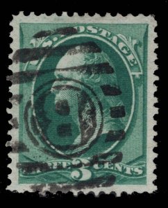 MOMEN: US STAMPS #158 USED XF-SUP APS CERT LOT #88983