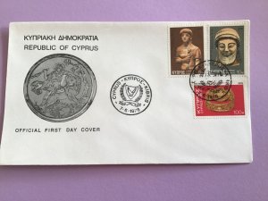 Cyprus First Day Cover Coin Relics 1976 Stamp Cover R43055